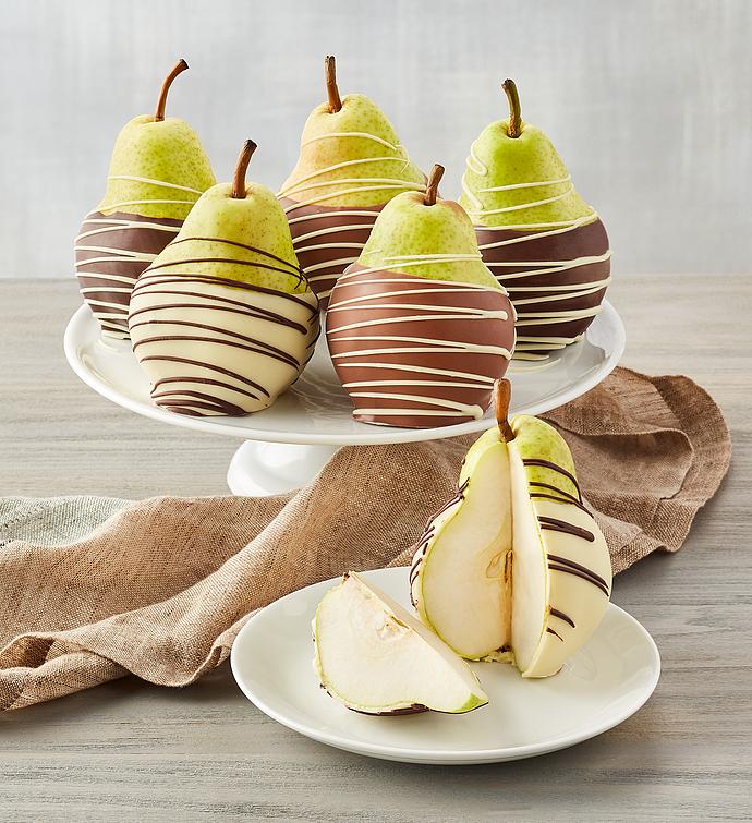 Belgian Chocolate-Dipped Pears